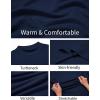 COOFANDY Men’s Slim Fit Mock Turtleneck T Shirt Casual Basic Knitted Long Sleeve Pullover Sweater(Navy Blue)