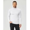 COOFANDY Men’s Slim Fit Mock Turtleneck T Shirt Casual Basic Knitted Long Sleeve Pullover Sweater(White)