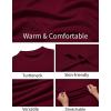 COOFANDY Men’s Slim Fit Mock Turtleneck T Shirt Casual Basic Knitted Long Sleeve Pullover Sweater(Wine Red)