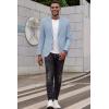 COOFANDY Men’s Smart Wash Blazer Regular Fit Cotton Sport Coat Casual Suit Jacket(Blue)