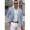 COOFANDY Men’s Smart Wash Blazer Regular Fit Cotton Sport Coat Casual Suit Jacket(Blue)