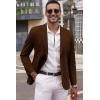 COOFANDY Men’s Smart Wash Blazer Regular Fit Cotton Sport Coat Casual Suit Jacket(Brown)