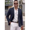 COOFANDY Men’s Smart Wash Blazer Regular Fit Cotton Sport Coat Casual Suit Jacket(Navy Blue)
