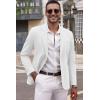 COOFANDY Men’s Smart Wash Blazer Regular Fit Cotton Sport Coat Casual Suit Jacket(White)