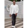 COOFANDY Men’s Smart Wash Blazer Regular Fit Cotton Sport Coat Casual Suit Jacket(White)