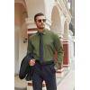 COOFANDY Mens Stretch Dress Shirts Long Sleeve Button Down Shirt Regular Fit Formal Business Shirts(Army Green)