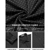 COOFANDY Mens Stretch Dress Shirts Long Sleeve Button Down Shirt Regular Fit Formal Business Shirts(Black-polka Dots)