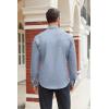COOFANDY Mens Stretch Dress Shirts Long Sleeve Button Down Shirt Regular Fit Formal Business Shirts(Blue Pattern)