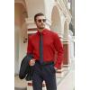 COOFANDY Mens Stretch Dress Shirts Long Sleeve Button Down Shirt Regular Fit Formal Business Shirts(Deep Red)
