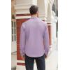 COOFANDY Mens Stretch Dress Shirts Long Sleeve Button Down Shirt Regular Fit Formal Business Shirts(Lavender)