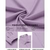 COOFANDY Mens Stretch Dress Shirts Long Sleeve Button Down Shirt Regular Fit Formal Business Shirts(Lavender)