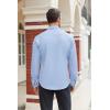 COOFANDY Mens Stretch Dress Shirts Long Sleeve Button Down Shirt Regular Fit Formal Business Shirts(Light Blue)