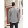 COOFANDY Mens Stretch Dress Shirts Long Sleeve Button Down Shirt Regular Fit Formal Business Shirts(Light Grey)