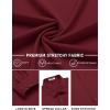 COOFANDY Mens Stretch Dress Shirts Long Sleeve Button Down Shirt Regular Fit Formal Business Shirts(Maroon)