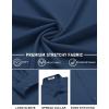 COOFANDY Mens Stretch Dress Shirts Long Sleeve Button Down Shirt Regular Fit Formal Business Shirts(Navy)