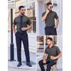 COOFANDY Men’s Stretch Dress Shirts Short Sleeve Wrinkle Free Casual Button Down Shirts(Dark Gray)