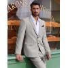 COOFANDY Mens Suit 2 Piece Suit Classic Fit Two Button Blazer Jacket Pants Set Business Wedding Party Suits for Men(Light Gray)