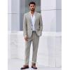 COOFANDY Mens Suit 2 Piece Suit Classic Fit Two Button Blazer Jacket Pants Set Business Wedding Party Suits for Men(Light Gray)