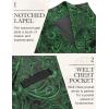COOFANDY Mens Suit Vest Paisley Floral Victorian Vests Gothic Steampunk Formal Waistcoat Tuxedo Vests with Notched Lapels(Green)