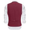 COOFANDY Men’s Suit Vest Slim Fit Casual Business Vests Lightweight V-Neck Formal Dress Waistcoat for Wedding Prom(Wine Red)