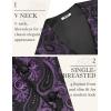 COOFANDY Men’s Suit Vest Tie Set 3PC Paisley Jacquard Waistcoat and Necktie Pocket Square for Holiday Party Wedding(Purple Paisley)