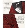 COOFANDY Men’s Suit Vest Tie Set 3PC Paisley Jacquard Waistcoat and Necktie Pocket Square for Holiday Party Wedding(Red Paisley)