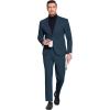 COOFANDY Men’s Suits 2 Piece Slim Fit Suit Set 2 Button Lightweight Casual Knit Blazer Suit Jacket Pants(Blue)