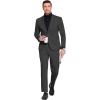 COOFANDY Men’s Suits 2 Piece Slim Fit Suit Set 2 Button Lightweight Casual Knit Blazer Suit Jacket Pants(Drak Grey)