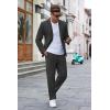 COOFANDY Men’s Suits 2 Piece Slim Fit Suit Set 2 Button Lightweight Casual Knit Blazer Suit Jacket Pants(Drak Grey)
