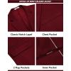 COOFANDY Men’s Suits 2 Piece Slim Fit Suit Set 2 Button Lightweight Casual Knit Blazer Suit Jacket Pants(Wine Red)