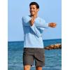 COOFANDY Men’s Sun Protection Shirts Long Sleeve Rash Guard Swim T-Shirts Lightweight Quick Dry Fishing Shirts(1-light Blue)