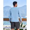 COOFANDY Men’s Sun Protection Shirts Long Sleeve Rash Guard Swim T-Shirts Lightweight Quick Dry Fishing Shirts(1-light Blue)