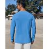 COOFANDY Men’s Sun Protection Shirts Long Sleeve Rash Guard Swim T-Shirts Lightweight Quick Dry Fishing Shirts(Blue)