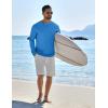 COOFANDY Men’s Sun Protection Shirts Long Sleeve Rash Guard Swim T-Shirts Lightweight Quick Dry Fishing Shirts(Blue)