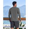 COOFANDY Men’s Sun Protection Shirts Long Sleeve Rash Guard Swim T-Shirts Lightweight Quick Dry Fishing Shirts(Dark Grey)