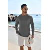 COOFANDY Men’s Sun Protection Shirts Long Sleeve Rash Guard Swim T-Shirts Lightweight Quick Dry Fishing Shirts(Dark Grey)