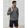 COOFANDY Men’s Sun Protection Shirts Long Sleeve Rash Guard Swim T-Shirts Lightweight Quick Dry Fishing Shirts(Dark Grey)