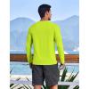 COOFANDY Men’s Sun Protection Shirts Long Sleeve Rash Guard Swim T-Shirts Lightweight Quick Dry Fishing Shirts(Lemon Green)