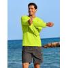 COOFANDY Men’s Sun Protection Shirts Long Sleeve Rash Guard Swim T-Shirts Lightweight Quick Dry Fishing Shirts(Lemon Green)