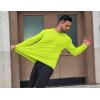 COOFANDY Men’s Sun Protection Shirts Long Sleeve Rash Guard Swim T-Shirts Lightweight Quick Dry Fishing Shirts(Lemon Green)