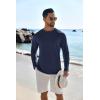 COOFANDY Men’s Sun Protection Shirts Long Sleeve Rash Guard Swim T-Shirts Lightweight Quick Dry Fishing Shirts(Navy Blue)