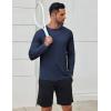 COOFANDY Men’s Sun Protection Shirts Long Sleeve Rash Guard Swim T-Shirts Lightweight Quick Dry Fishing Shirts(Navy Blue)