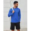 COOFANDY Men’s Sun Protection Shirts Long Sleeve Rash Guard Swim T-Shirts Lightweight Quick Dry Fishing Shirts(Royal Blue)