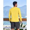 COOFANDY Men’s Sun Protection Shirts Long Sleeve Rash Guard Swim T-Shirts Lightweight Quick Dry Fishing Shirts(Yellow)