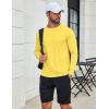 COOFANDY Men’s Sun Protection Shirts Long Sleeve Rash Guard Swim T-Shirts Lightweight Quick Dry Fishing Shirts(Yellow)