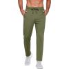 COOFANDY Men’s Sweatpants Open Bottom Lightweight Athletic Running Joggers Gym Workout Pants with Zipper Pockets(Army Green)
