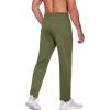COOFANDY Men’s Sweatpants Open Bottom Lightweight Athletic Running Joggers Gym Workout Pants with Zipper Pockets(Army Green)