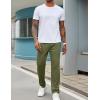 COOFANDY Men’s Sweatpants Open Bottom Lightweight Athletic Running Joggers Gym Workout Pants with Zipper Pockets(Army Green)