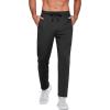 COOFANDY Men’s Sweatpants Open Bottom Lightweight Athletic Running Joggers Gym Workout Pants with Zipper Pockets(Black)