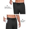 COOFANDY Men’s Sweatpants Open Bottom Lightweight Athletic Running Joggers Gym Workout Pants with Zipper Pockets(Black)